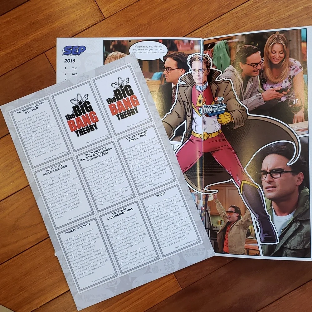 Big Bang Theory 2015 Calendar  16 month  Bazinga